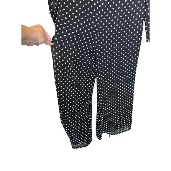 Alexis Davinia Black and White Polka Dot Pants Jumpsuit Sz Small Designer - Picture 9 of 16